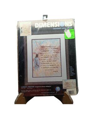 Dimensions Counted Cross Stitch Kit Lords Prayer Danny Hahlbohm 10x13 New Sealed
